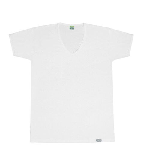 Rayan Men V Neck Undershirt Cotton 100% White 4XL