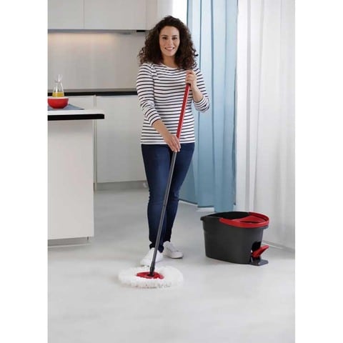 Vileda Easy Wring And Clean Turbo Mop And Bucket Set Grey
