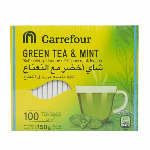 Carrefour Mint Green Tea Bag 1.5g Pack of 100