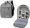 Coopic Bp-08 Grey Canvas Camera Backpack 10.62Inch X 6.69Inch X 13.38Inch Waterproof Bag For DSLR Slr Camera Speedlite Flash Camera Lens And Accessories