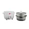 AFRA Japan Rice Cooker, 1.0 L Capacity, Non-Stick Inner Pot, Glass Lid, Aluminium Heating Plate, Keep-Warm Function, G-Mark, ESMA, RoHS, And CB Certified, 2 Years Warranty