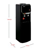 Nobel Free Standing Water Dispenser Black R134A Cabinet Hot And Cool R134A NWD702BK