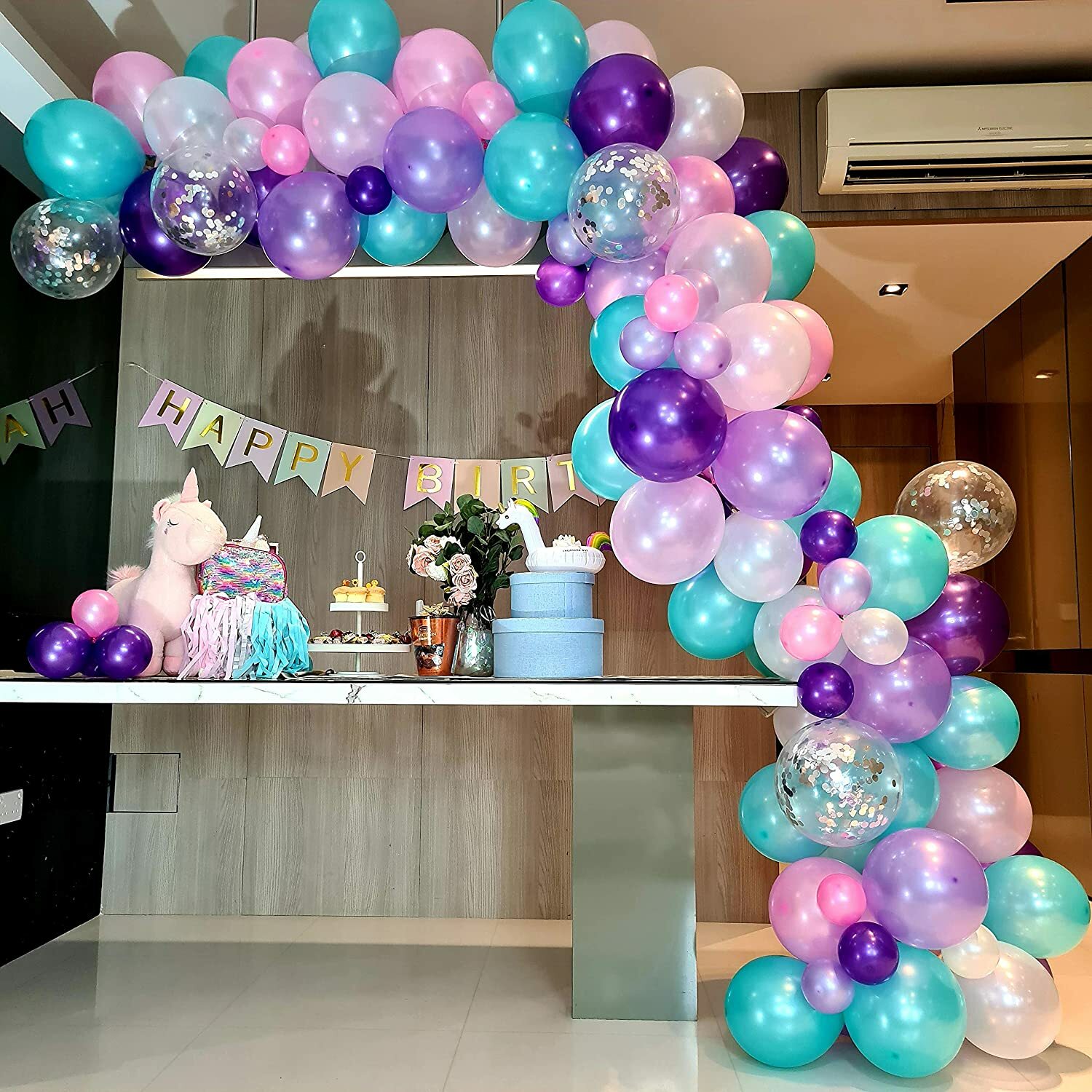 DIY Mermaid Tail Balloon Garland Set Latex Balloons Arch for Wedding Birthday xz