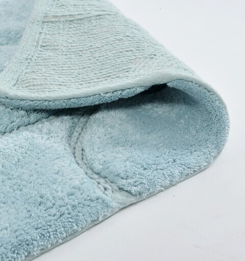 Home Style Shemtron Cotton Bath Mat Blue- 40 X 60 cm