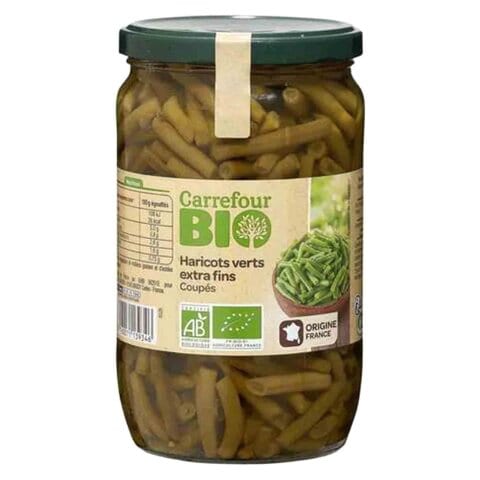 Carrefour Bio Organic Extra Fine Cut Green Beans 720ml