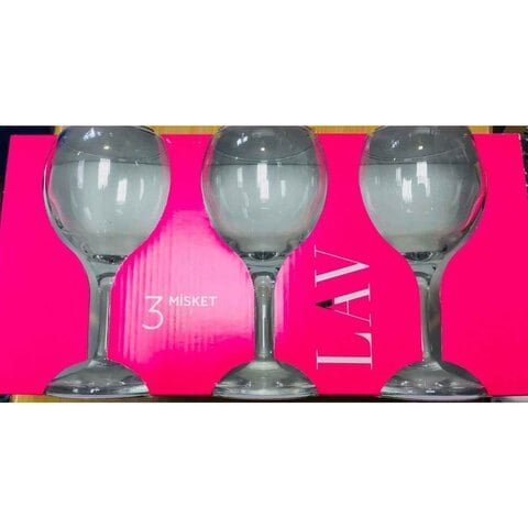 Lav Misket Wine Glasses 210ml 3 Pieces Set