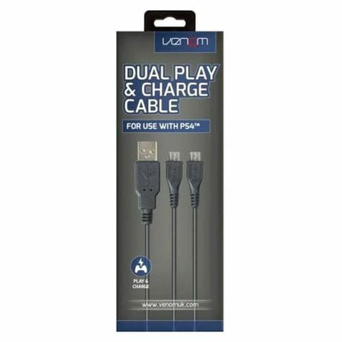 Venom VS2794 Dual Play And Charging Cable 3m Black