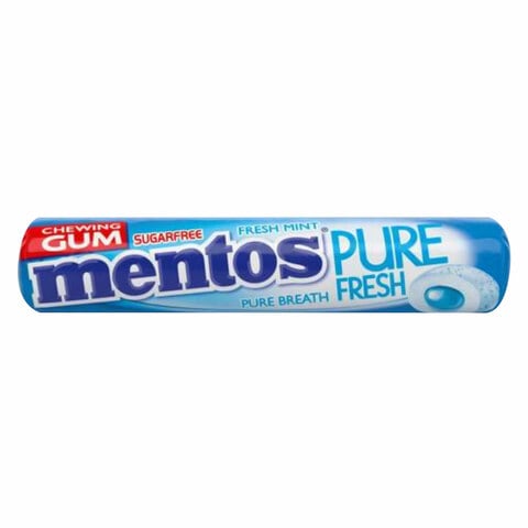 Mentos Pure Fresh Sugar Free Chewing Gum Freshmint Flavour 15.75g