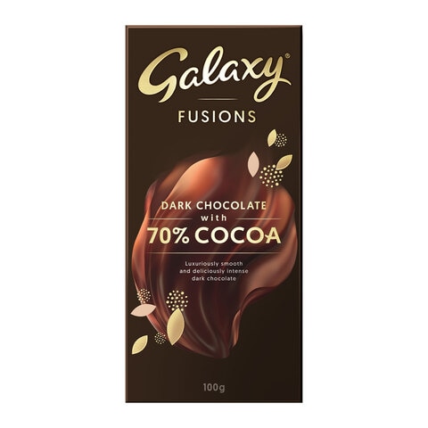 Galaxy Fusions Dark Chocolate With 70% Cocoa 100g