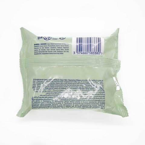 Johnson&#39;S Face Care Cleansing Wipes For Normal Skin 25 Wipes