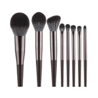 Deo King Makeup Brush Set Dark Brown - 8-Piece
