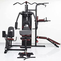 Skyland Fitness Home Gym 3 Station Heavy Duty with 71kg Weight Stack With Pull up bar Sit Up Power Tower Workout Stand Bench Press , GM-8144