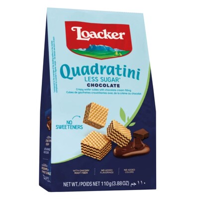 Buy Loacker Quadratini Wafer Less Sugar Hazelnut 110 Gram Online - Shop  Food Cupboard on Carrefour Jordan