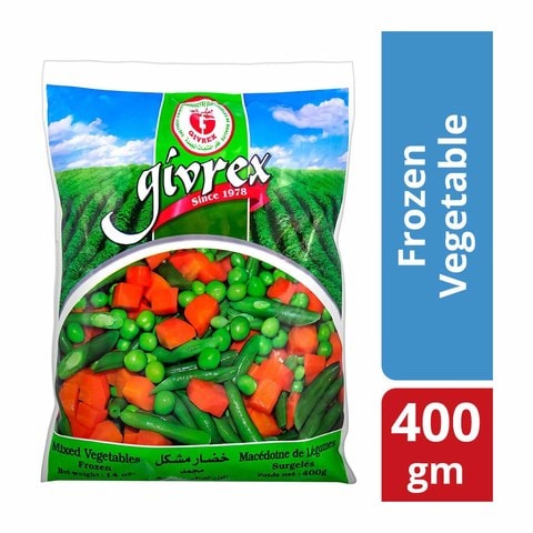 Givrex Frozen Mixed Vegetables - 400 gram Online | Carrefour Egypt