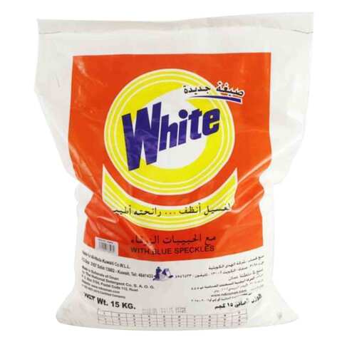 WHITE  LAUNDRY DETERGENT WITH BLUE SPECKLES 15KG