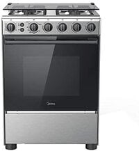 Midea 60 X 60cm, 4 Gas Burners Free standing Gas Cooker, Stainless Steel Body, Full Safety, CME6060, 1 Year Warranty
