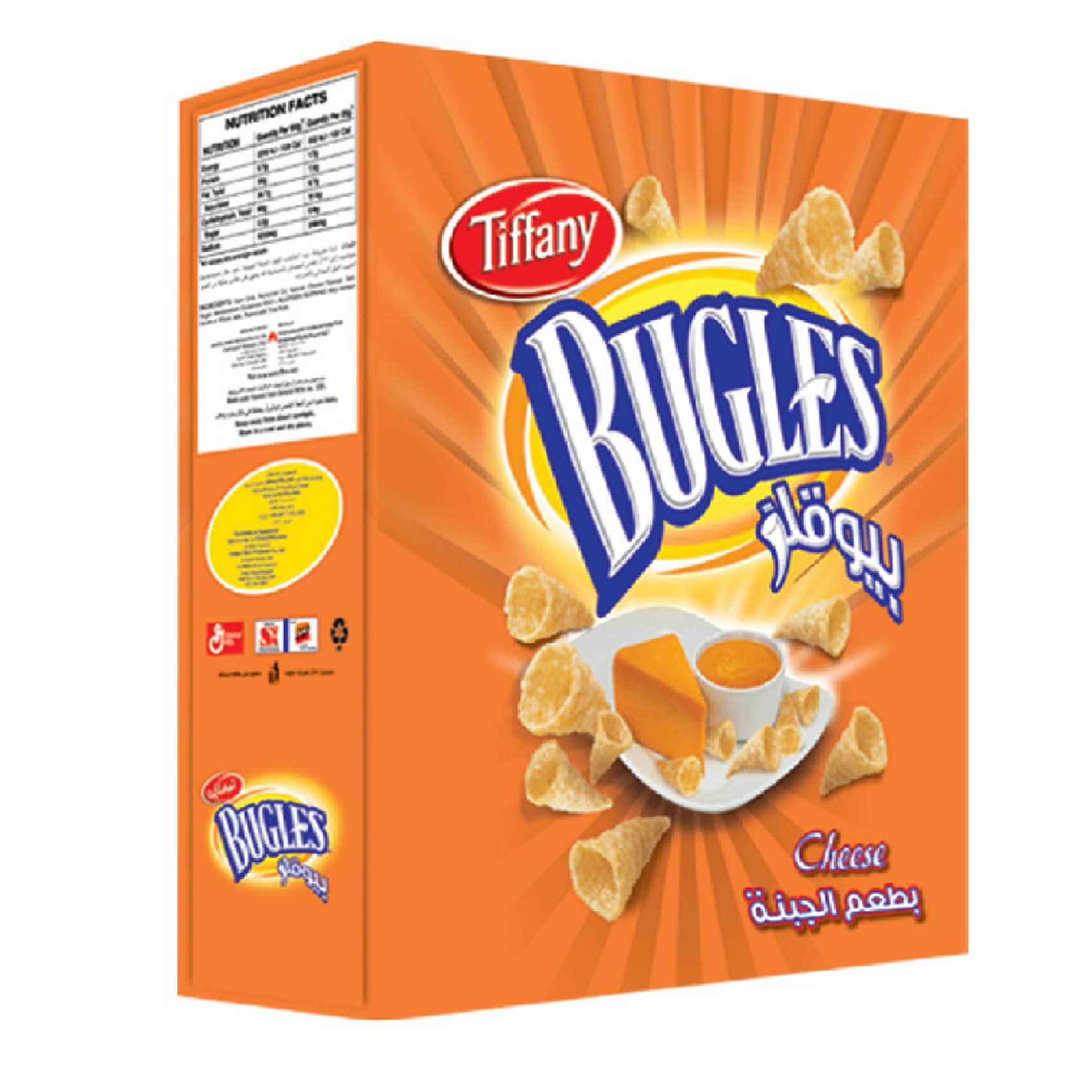 Buy Tiffany Bugles Cheese 25g x Pack of 12 Online Shop Food Cupboard