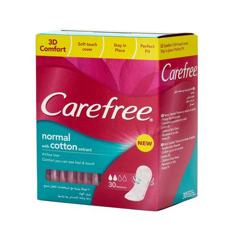 Carefree Single Wrapped Breathable With Cotton Extract 30