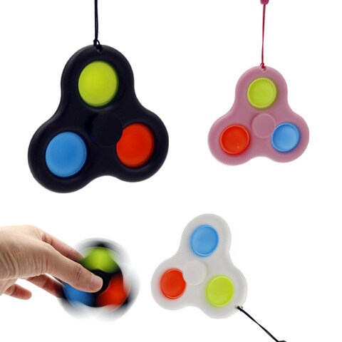 lavish  Rotatable Handheld Stress Reliever Finger Bubble Toy flying fidget spinner finger