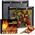 Barbecue Grill Bags (1 Pack, Large)   Mesh Grill Bags for Outdoor Grilling Reusable, Heat Resistant, Durable And Non-Stick BBQ Mats - 100% PFOA Free Eco-Friendly PTFE Fiberglass