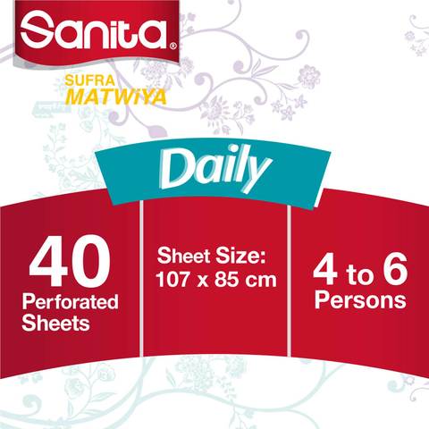 Sanita Sufra Matwiya Daly Table Cover 45 Perforated Sheets