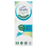 Lil-Lets Organic Liners Normal White 20 Liners