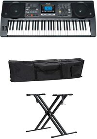 Mike Music 61 Keys Full Size Electronic Piano Keyboard portable Musical Instrument (812 with Stand&amp;Bag)