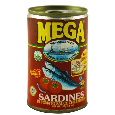 MEGA Sardines In Tomato Sauce Chili Added 155 Gram