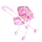 Buy Lavish Pink Dolls Pram Set Buggy Pushchair Stroller Toy Baby Doll Cot Girls Present in UAE