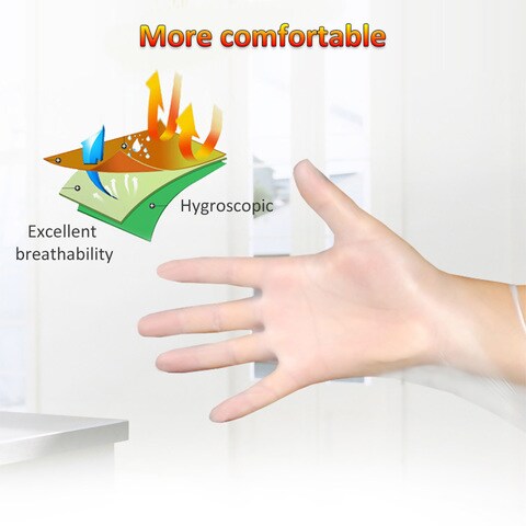 Generic L 100PCS Set Plastic Gloves Disposable Gloves for Food Laboratory Factory Home Cleaning Beauty Salon Dental Gloves