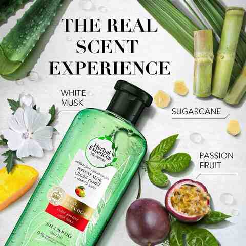 Herbal Essences Color Protect Sulfate Free Potent Aloe Vera Mango Natural Shampoo for Dry Hair 400ml