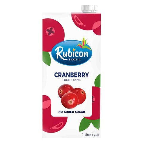 Buy Rubicon No Added Sugar Cranberry Juice 1L in UAE