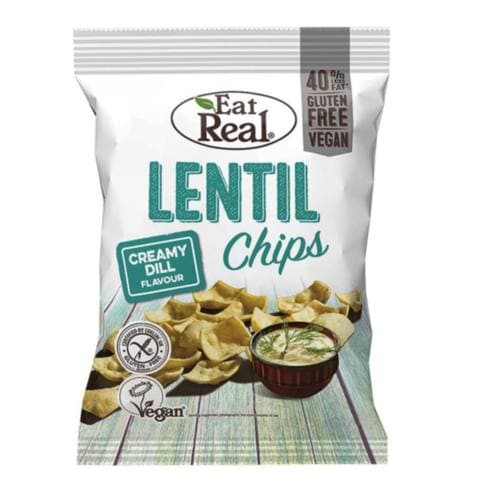 Eat Real Lentil Chips Creamy Dill Flavour 40g