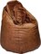 Luxe Decora Faux Leather Antique Bean Bag With Filling 80x80x50cm (Brown)