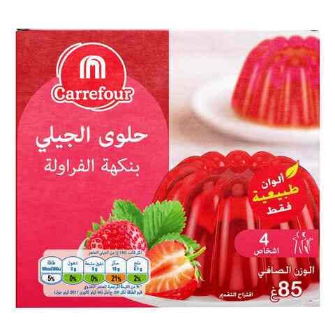 Carrefour Jelly Dessert Strawberry 85g