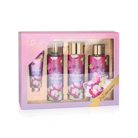 اشتري GOLDEN ROSE JUST ROMANCE BODY CARE COLLECTION SET (BODY LOTION ,SHOWER GEL,BODY MIST,HAND CREAM) في الامارات