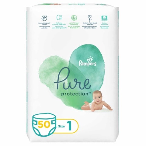 Buy Pampers Pure Protection Dermatologically Tested Diapers Size 1