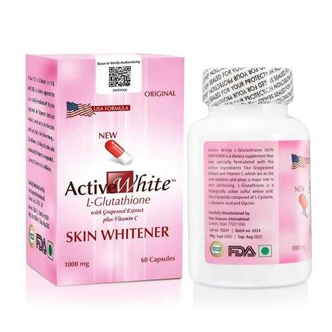 Buy Active White Glutathione Skin Whitening Capsules 60 Capsules