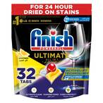 Buy Finish Powerball Ultimate All in 1, Dishwasher Detergent Tablets for Ultimate Clean  Diamond Shine, Lemon Sparkle, 32 Tabs in Saudi Arabia