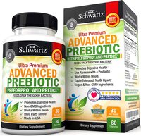 Bio Schwartz Prebiotics For Advanced Gut Health, Immune System Booster &amp; Dietary Fiber, Fuels Good Bacteria Growth To Promote Digestive Health, 60 Veggie Capsule