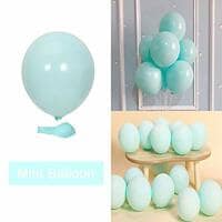 GRAND SHOP 50812 Pastel Colored Balloons, Pastel Party Decorations, Macaron Birthday Decorations for Girls, Pastel Baby Shower Decorations, Pastel Birthday Balloons Mint Color Pack of 50 Pcs