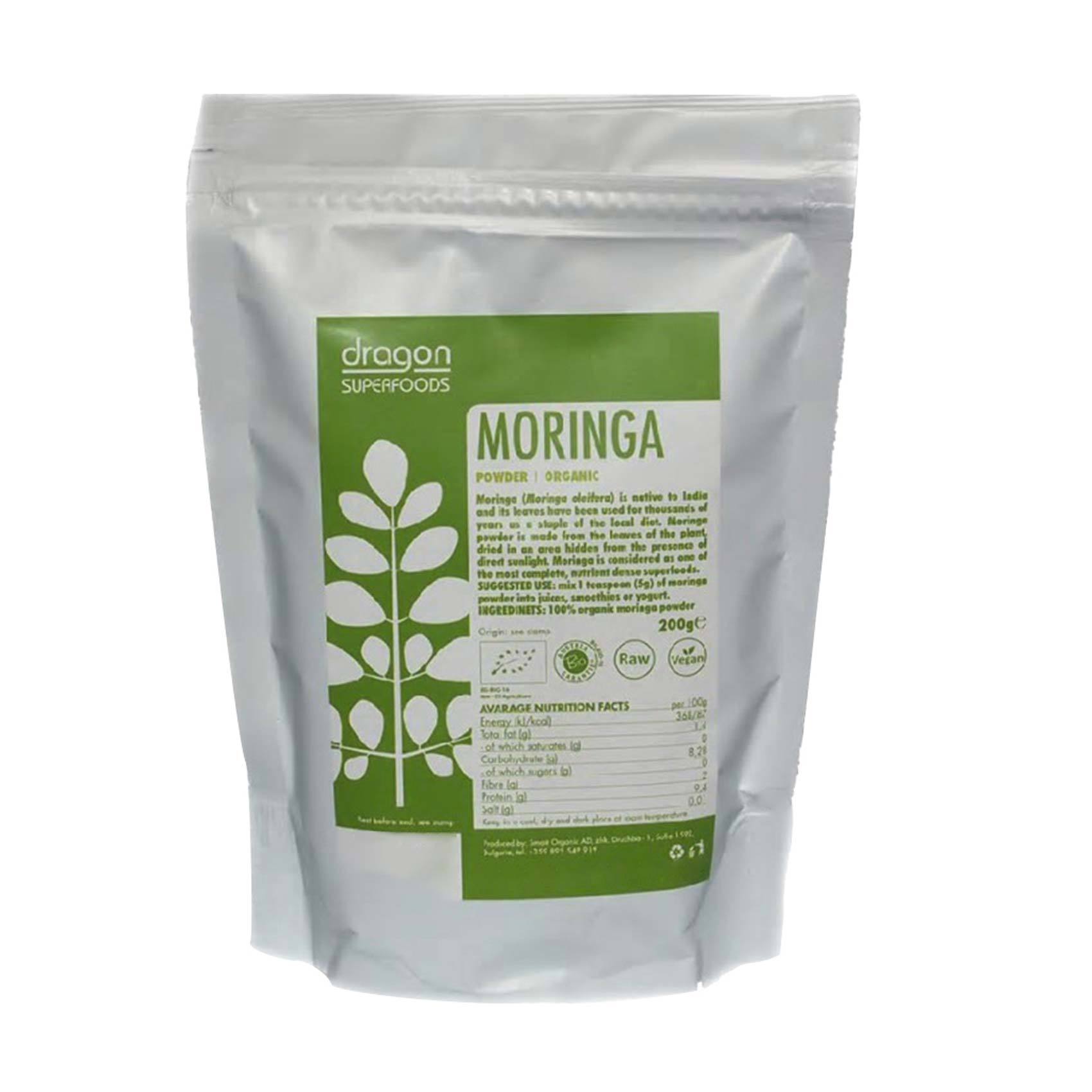 Buy Dragon Superfoods Organic Moringa Powder 200g Online Shop Bio