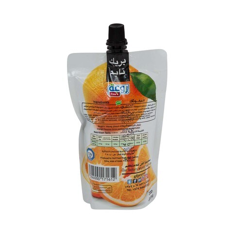 Orange discount juice pouch