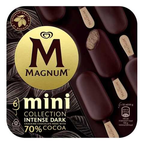 Magnum Mini Intense Dark Ice Cream 55ml Pack of 6 Online | Carrefour UAE
