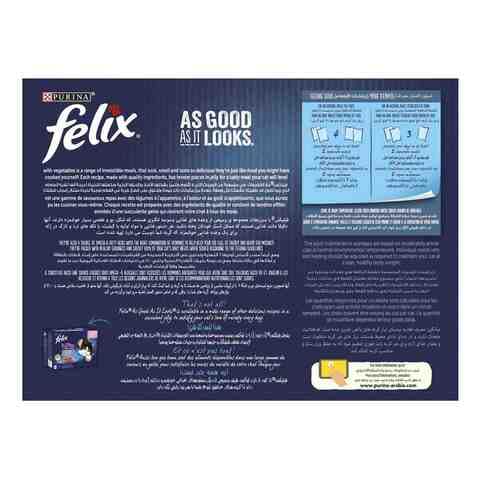 فيليكس آز غود آزإتلوكس طعام قطط بالخضار في جيلي 85 غرام حزمة من 12