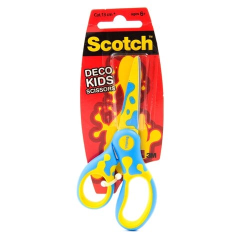 3M Scotch Kids Deco Scissors 1641 Yellow and Blue 13cm