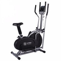 H PRO Elliptical Trainer and Exercise Bike with Seat and Easy Computer |Orbitrac Trainer with Twist plate|Cardio Cross Trainer| Home Office Fitness Workout Machine