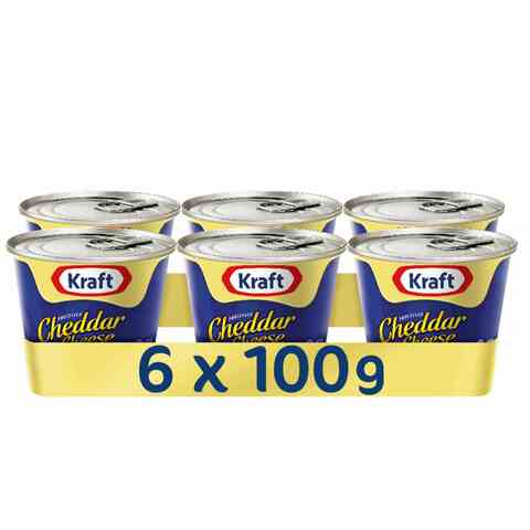 Kraft Cheddar Cheese Can 100g Pack of 6