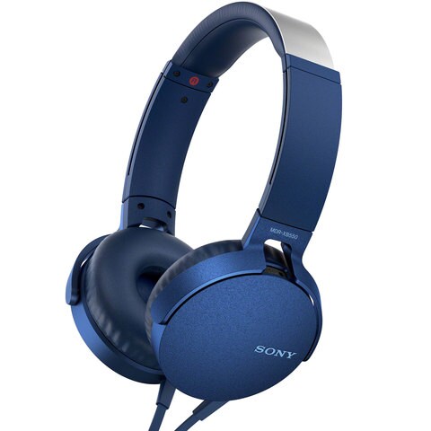 Sony Headphone MDR-XB550AP Extra Bass Blue