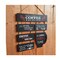 Welocme To The Coffee House Wooden Signboard Wall Hanging Black Color